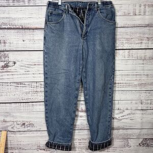 Vintage LL Bean Mens 34x32 Double L Classic Fit Flannel Lined Denim Jeans